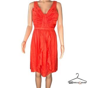 BHLDN Quillaree Vivacity Shift Dress Coral